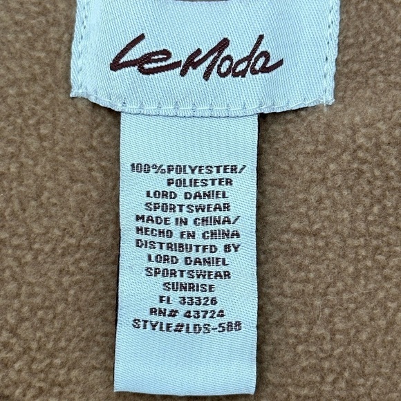 Le Moda Open Front Fleece Vest Cardigan Long Line Camel Soft Pockets Lagenlook - Picture 3 of 14